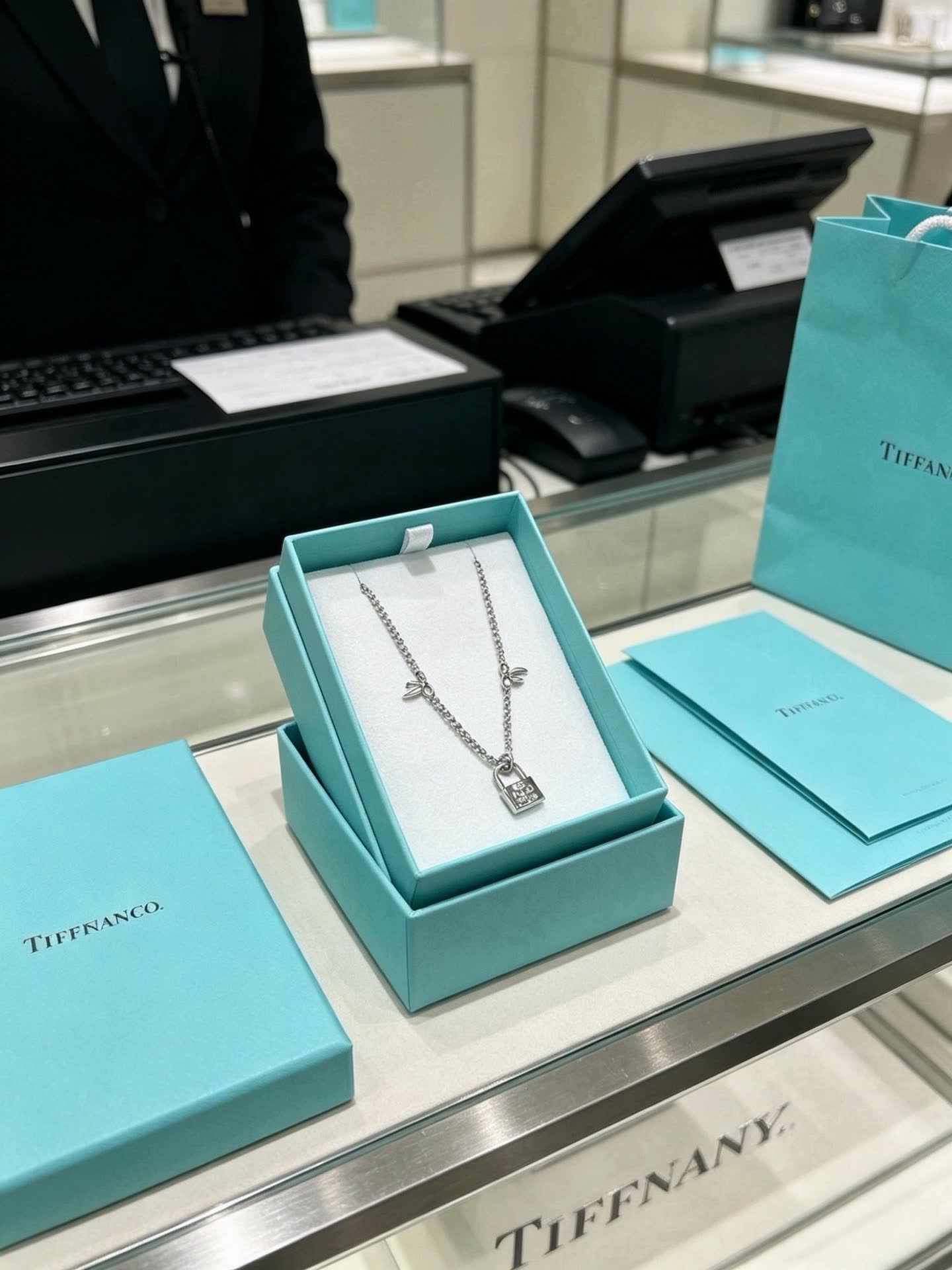 Tiffany & Co. Lock Charm Necklace